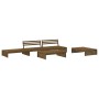 Gartenmöbel-Set 5-teilig und honigbraune Massivholzkissen von vidaXL, Gartensets - Ref: Foro24-3186147, Preis: 984,34 €, Raba...