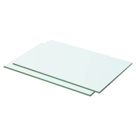 Estantes 2 unidades panel de vidrio transparente 50x25 cm