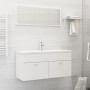 Mueble con lavabo madera de ingeniería blanco