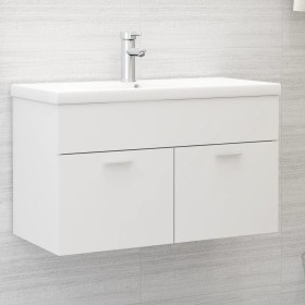 Mueble con lavabo madera de ingeniería blanco Mueble con lavabo madera de ingeniería blanco