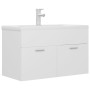 Mueble con lavabo madera de ingeniería blanco