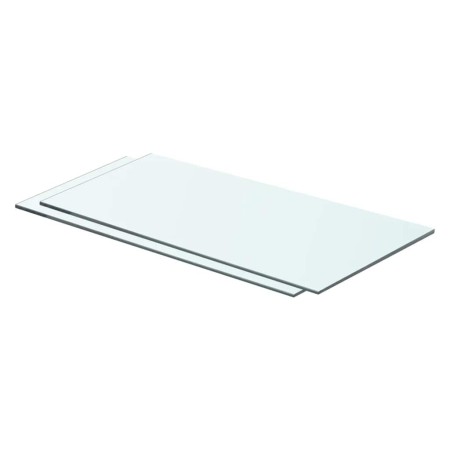 Estantes 2 unidades panel de vidrio transparente 60x25 cm