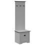 Mueble de entrada con ganchos BODO gris 50x40x157 cm