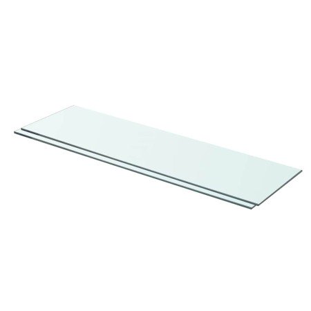Estantes 2 unidades panel de vidrio transparente 70x20 cm en Estantes y estanterías | Comprar online en Foro24