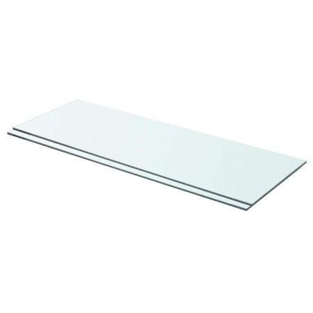 Estantes 2 unidades panel de vidrio transparente 70x25 cm