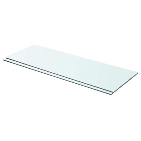 Estantes 2 unidades panel de vidrio transparente 70x25 cm en Estantes y estanterías | Comprar online en Foro24