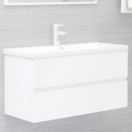 Mueble con lavabo madera de ingeniería blanco en Tocadores de baño | Comprar online en Foro24