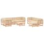 10-teiliges Gartenmöbel-Set und Massivholzkissen von vidaXL, Gartensets - Ref: Foro24-3186074, Preis: 823,43 €, Rabatt: %