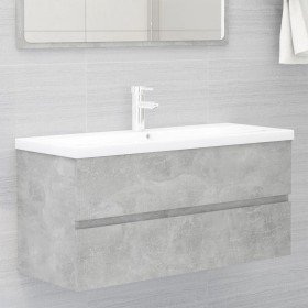 Mueble con lavabo madera de ingeniería gris hormigón Mueble con lavabo madera de ingeniería gris hormigón