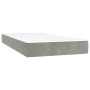Boxspringbett mit Matratze und hellgrauem LED-Samt 200x200 cm von vidaXL, Betten und Lattenroste - Ref: Foro24-3134363, Preis...