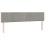 Box spring bed with mattress and LED light gray velvet 200x200 cm by vidaXL, Beds and slatted bases - Ref: Foro24-3134363, Pr...