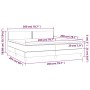 Boxspringbett mit Matratze und hellgrauem LED-Samt 200x200 cm von vidaXL, Betten und Lattenroste - Ref: Foro24-3134363, Preis...