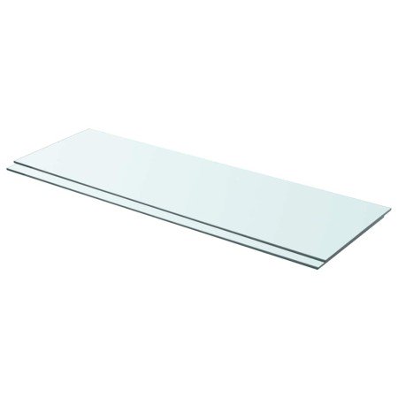 Estantes 2 unidades panel de vidrio transparente 90x30 cm en Estantes y estanterías | Comprar online en Foro24