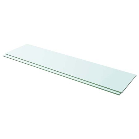 Estantes 2 unidades panel de vidrio transparente 100x25 cm en Estantes y estanterías | Comprar online en Foro24