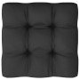 Set de muebles de jardín 8 pzas con cojines madera pino negro