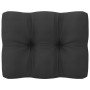 Set de muebles de jardín 8 pzas con cojines madera pino negro
