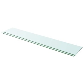 Estantes 2 unidades panel de vidrio transparente 110x20 cm