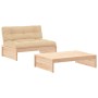 2-teiliges Gartenmöbel-Set und Massivholzkissen von vidaXL, Gartensets - Ref: Foro24-3186130, Preis: 275,20 €, Rabatt: %