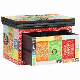 Armario de Noche con cajón 2 pcs Multicolor 40 x 30 x 28 cm
