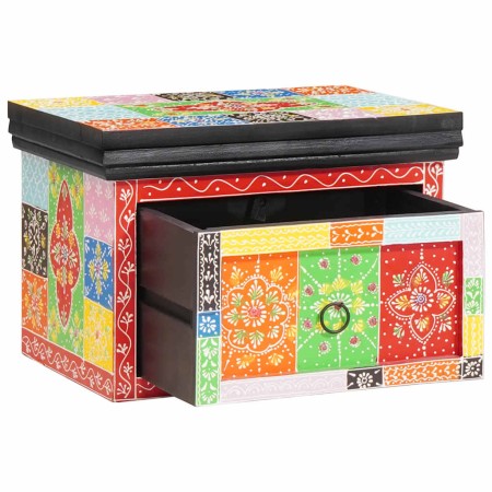 Armario de Noche con cajón 2 pcs Multicolor 40 x 30 x 28 cm