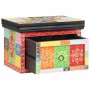 Armario de Noche con cajón 2 pcs Multicolor 40 x 30 x 28 cm