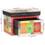 Armario de Noche con cajón 2 pcs Multicolor 40 x 30 x 28 cm