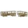 Juego muebles jardín 10 pzas y cojines madera pino impregnada de vidaXL, Conjuntos de jardín - Ref: Foro24-3186080, Precio: 9...