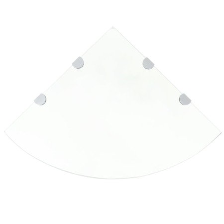 Estantes esquina 2 uds soportes cromados transparente 45x45 cm en Estantes y estanterías | Comprar online en Foro24