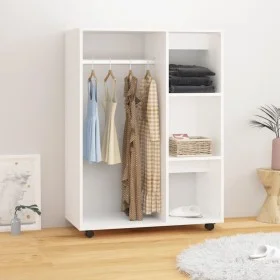Weißer Holzwerkstoffschrank 80x40x110 cm von vidaXL, Kleiderschränke - Ref: Foro24-808513, Preis: 78,31 €, Rabatt: %
