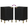 Mueble de baño de madera de ingeniería negro 38x33x58 cm