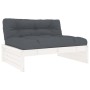5-teiliges Gartenmöbel-Set und weiße Massivholzkissen von vidaXL, Gartensets - Ref: Foro24-3186145, Preis: 958,82 €, Rabatt: %