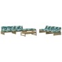 Garden furniture set 6 pieces and cushions made of impregnated pine wood by vidaXL, Garden sets - Ref: Foro24-3186129, Price:...