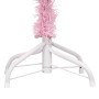 Árbol de Navidad preiluminado con luces y bolas rosa 150 cm