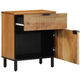 Armario de Noche Marrón 50 x 33 x 60 cm madera maciza de acacia