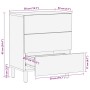 Armario de Noche Marrón 50 x 33 x 62 cm madera maciza de acacia