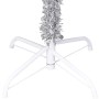 Árbol de Navidad preiluminado con luces y bolas plateado 120 cm