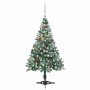 Árbol de navidad glaseado con LEDs, bolas y piñas 150 cm en Arboles de navidad | Comprar online en Foro24