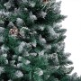 Árbol de Navidad helado con luces, bolas y piñas 210 cm
