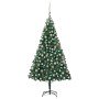 Árbol de Navidad preiluminado con luces y bolas verde 210 cm en Arboles de navidad | Comprar online en Foro24
