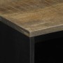 Mesita de noche madera maciza de mango gris claro 50x33x60 cm