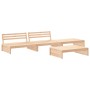 Juego de muebles de jardín 4 piezas y cojines madera maciza