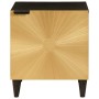 Mesa de Noche 2 pcs Negro y dorado 40 x 33.5 x 46 cm