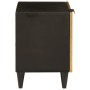 Mesa de Noche 2 pcs Negro y dorado 40 x 33.5 x 46 cm