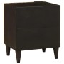 Mesa de Noche 2 pcs Negro y dorado 40 x 33.5 x 46 cm