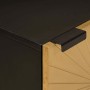 Mesa de Noche 2 pcs Negro y dorado 40 x 33.5 x 46 cm