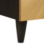 Mesa de Noche 2 pcs Negro y dorado 40 x 33.5 x 46 cm