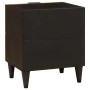 Mesa de Noche con cajón 2 pcs Negro y dorado 40 x 33.5 x 46 cm