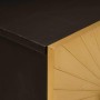 Mesa de Noche con cajón 2 pcs Negro y dorado 40 x 33.5 x 46 cm