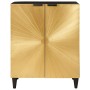 Vitrina Negro y dorado 60 x 33 x 75 cm madera maciza de mango