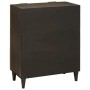 Vitrina Negro y dorado 60 x 33 x 75 cm madera maciza de mango